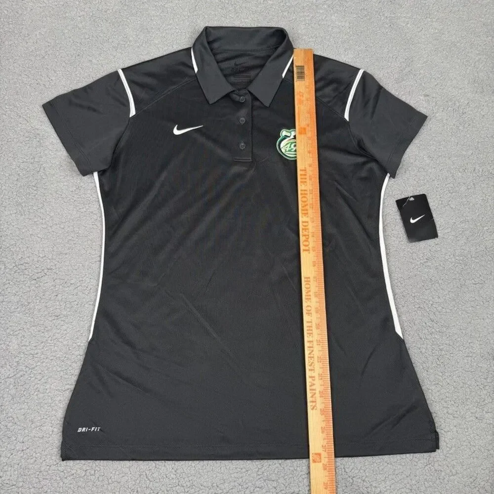 Charlotte 49ers Polo Shirt Womens Large Grey Nike‎ Dri-Fit NCAA Golf Tennis NWT